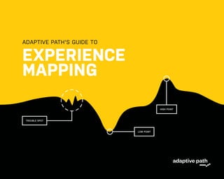 TROUBLE SPOT
LOW POINT
HIGH POINT
ADAPTIVE PATH'S GUIDE TO
EXPERIENCE
MAPPING
 
