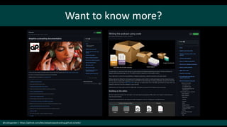 @cubicgarden | https://github.com/bbc/adaptivepodcasting.github.io/wiki/
Want to know more?
 