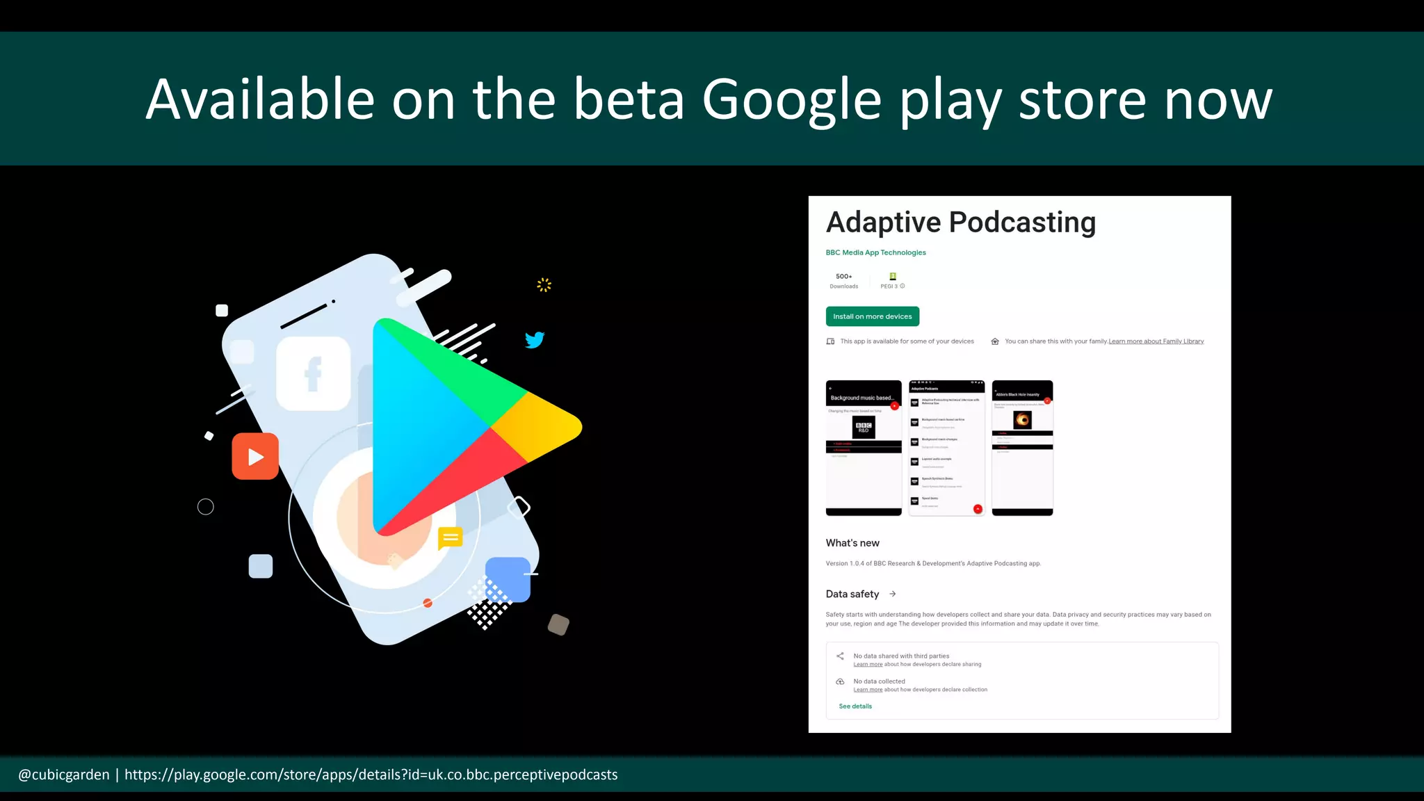 Available on the beta Google play store now
@cubicgarden | https://play.google.com/store/apps/details?id=uk.co.bbc.perceptivepodcasts
 