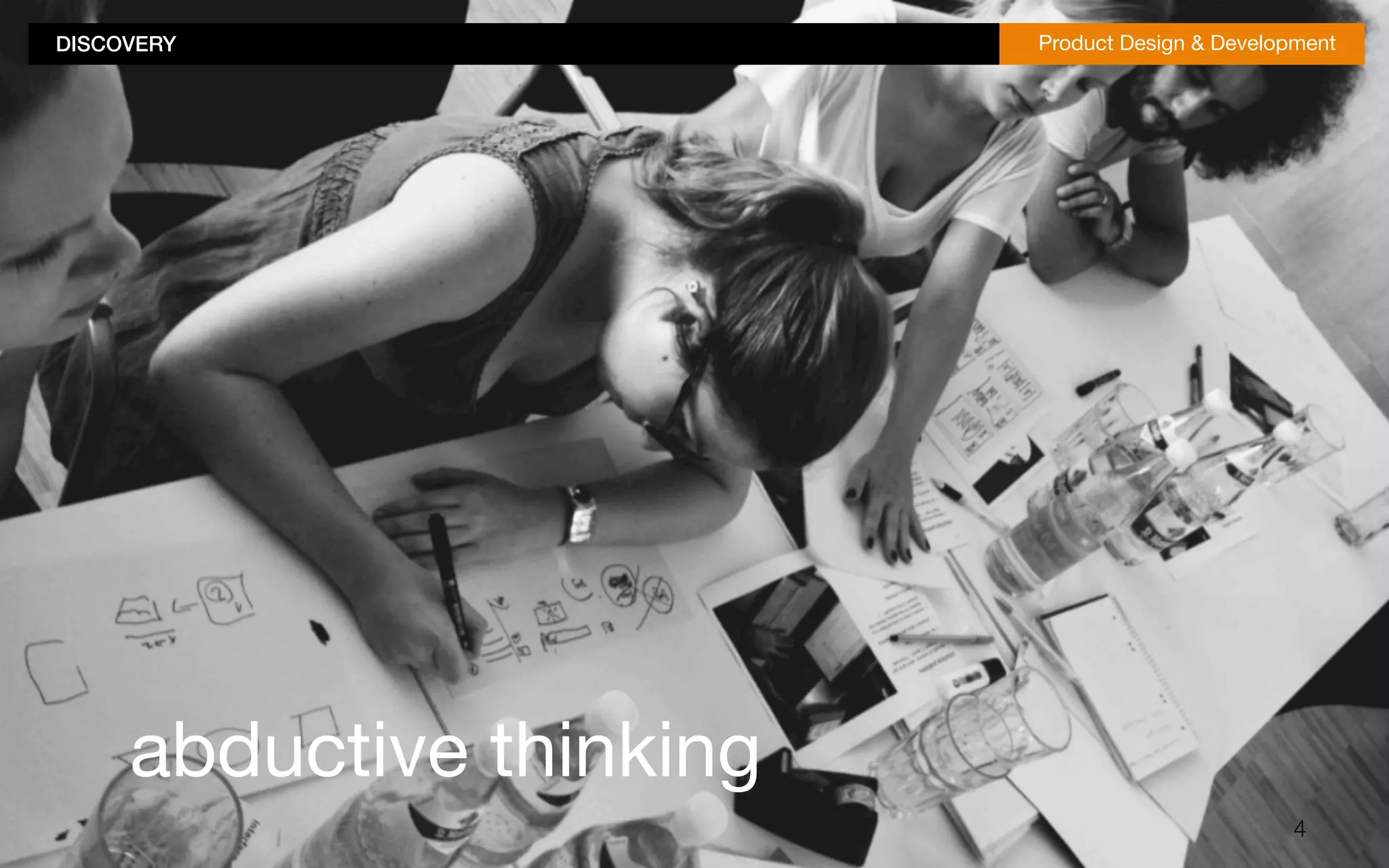 DISCOVERY!Product Design & Development 
4 
abductive thinking 
 