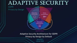 Adaptive security with privacy by design
