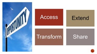 Access Extend
Transform Share
 