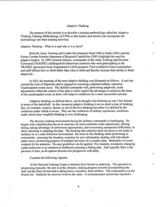 Adaptive thinking inst guide