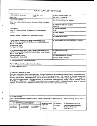 Adaptive thinking inst guide