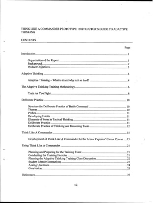 Adaptive thinking inst guide