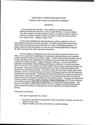 Adaptive thinking inst guide