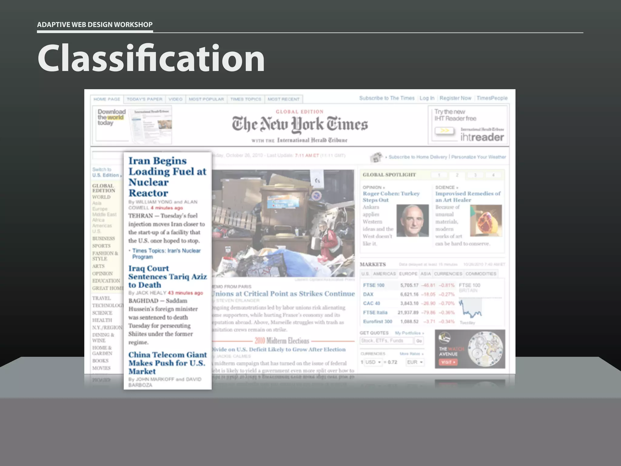 ADAPTIVE WEB DESIGN WORKSHOP




Classification
 
