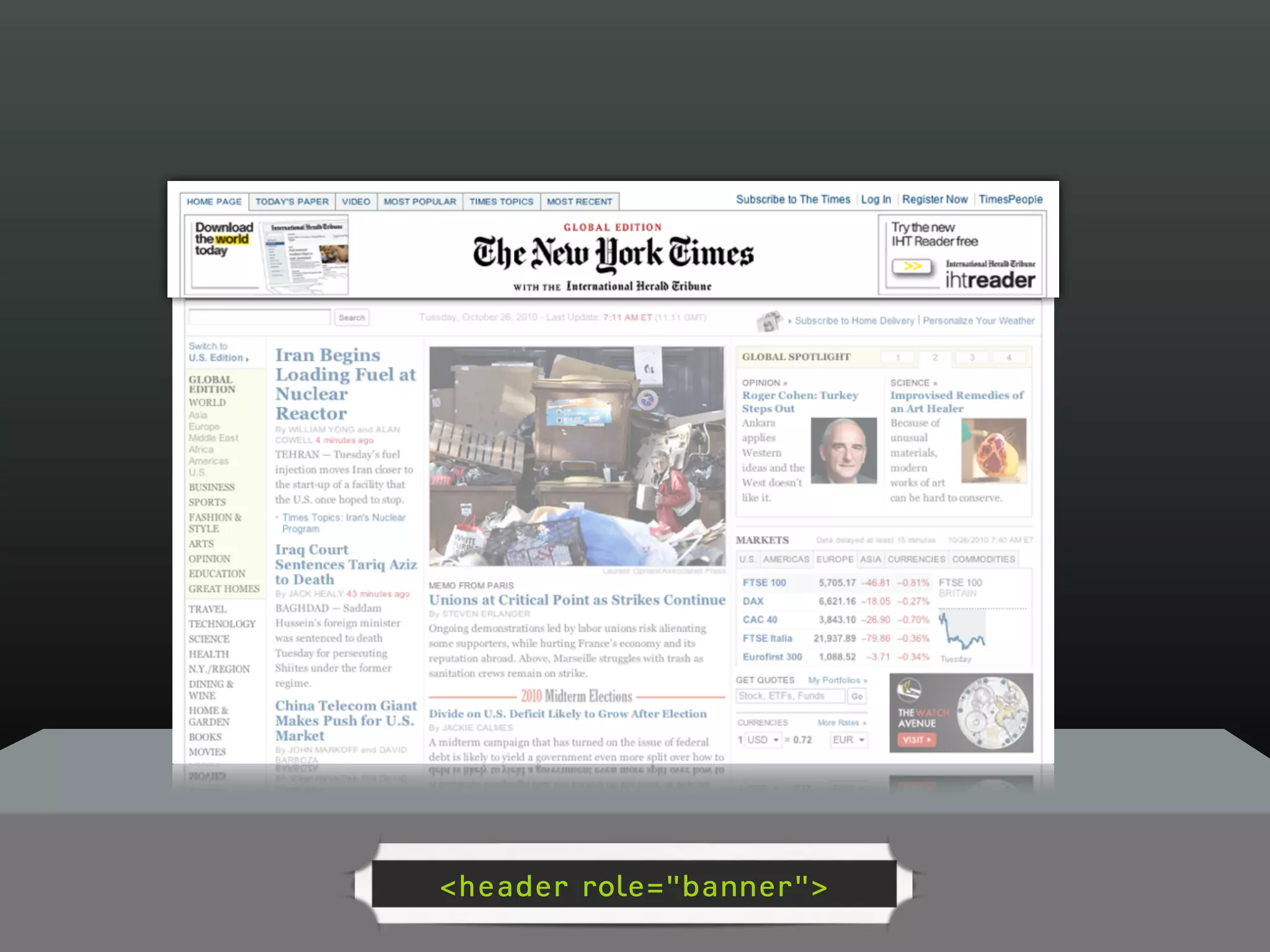 <header role="banner">
 