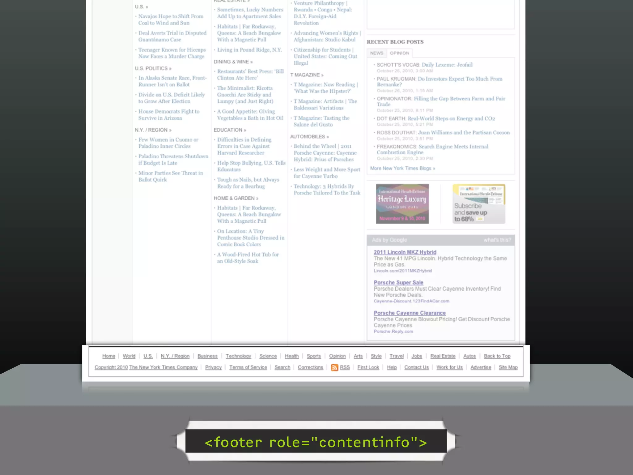 <footer role="contentinfo">
 