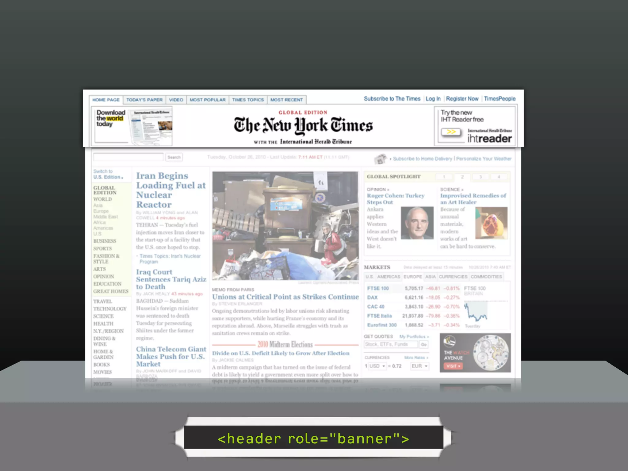 <header role="banner">
 