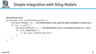 Apache Sling Generic Validation Framework | PDF