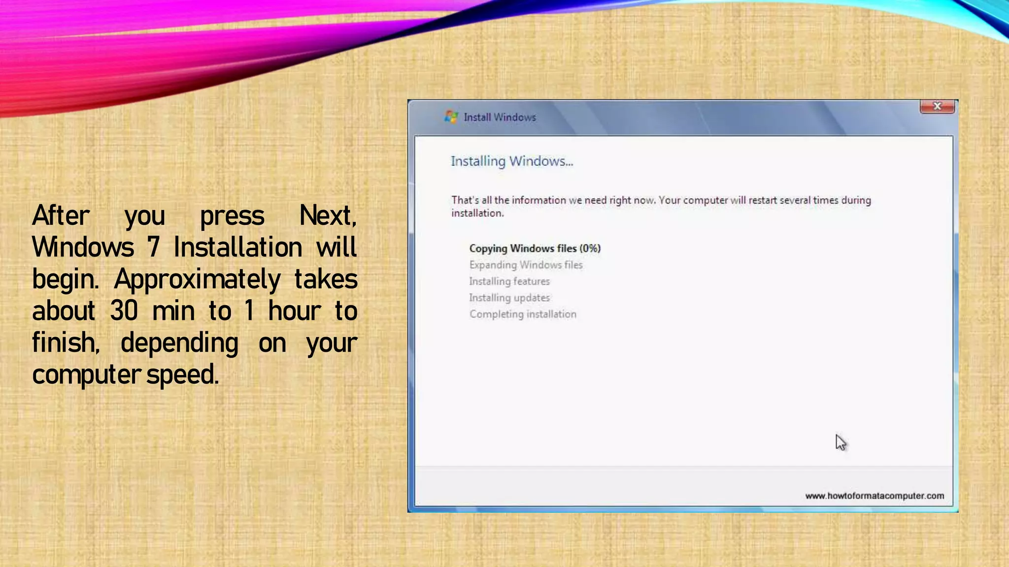 How to format system windows 7 ,10,12,15,or any os .pptx