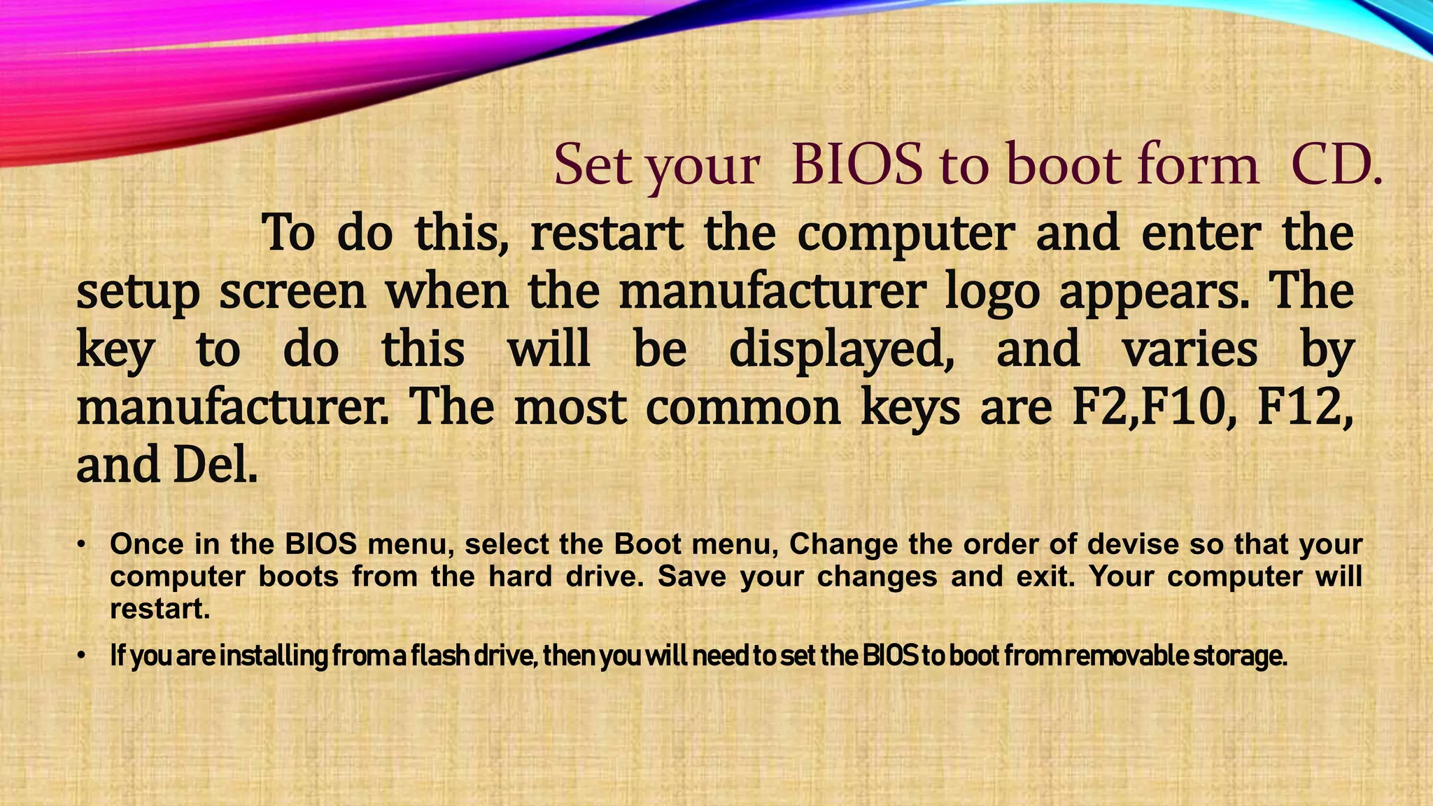 How to format system windows 7 ,10,12,15,or any os .pptx