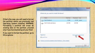 How to format system windows 7 ,10,12,15,or any os .pptx