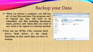 How to format system windows 7 ,10,12,15,or any os .pptx