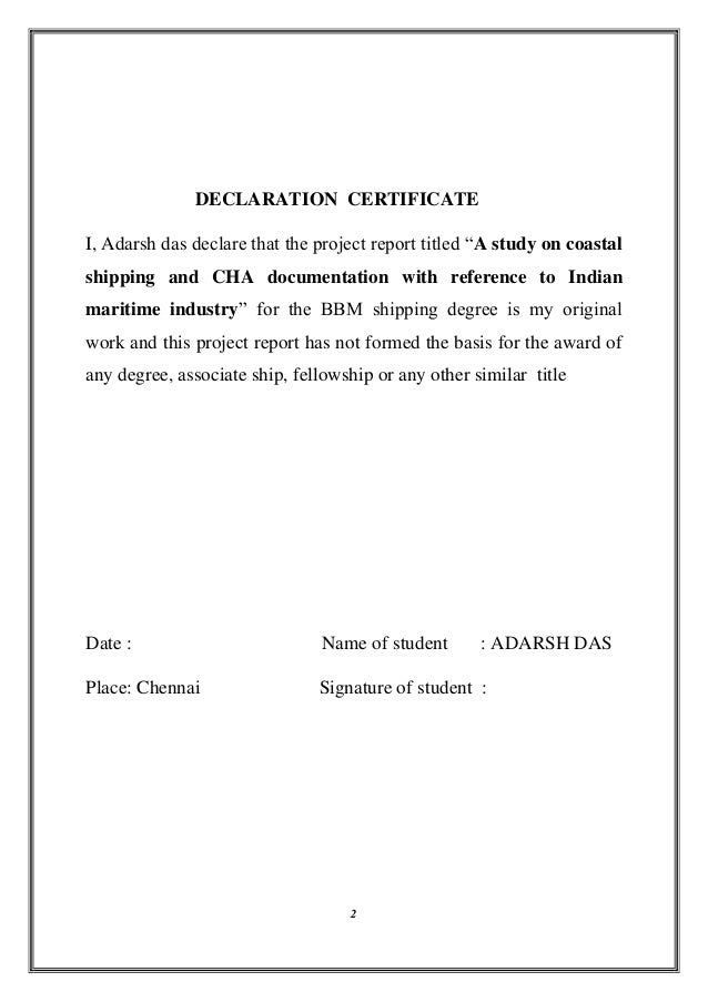 form undertaking reference Documentation Coastal shipping and CHA form undertaking reference Documentation Coastal shipping and CHA