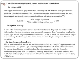 FORMULATION AND CHARACTERIZATION OF COPPER NANOPARTICLES GEL OF ...