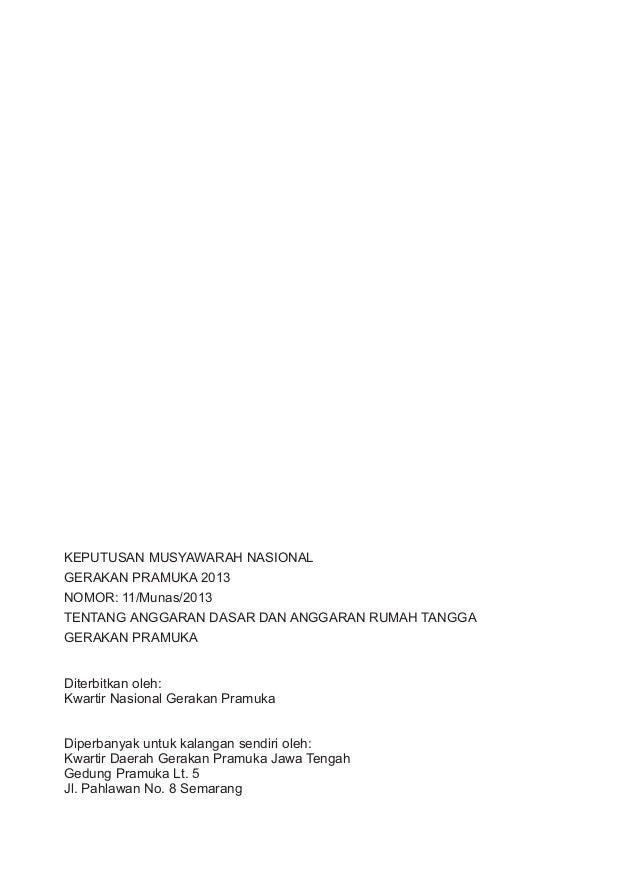 Ad & art gerakan pramuka munas 2013