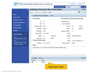 © 2010 SAP AG. All rights reserved. / Page 9 
Business Role 
 
