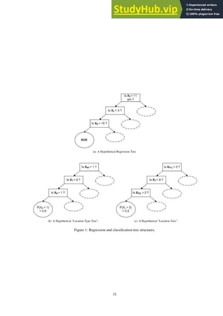 (a) A Hypothetical Regression Tree.
(b) A Hypothetical “Location Type Tree”. (c) A Hypothetical “Location Tree”.
Figure 1: Regression and classification tree structures.
31
 