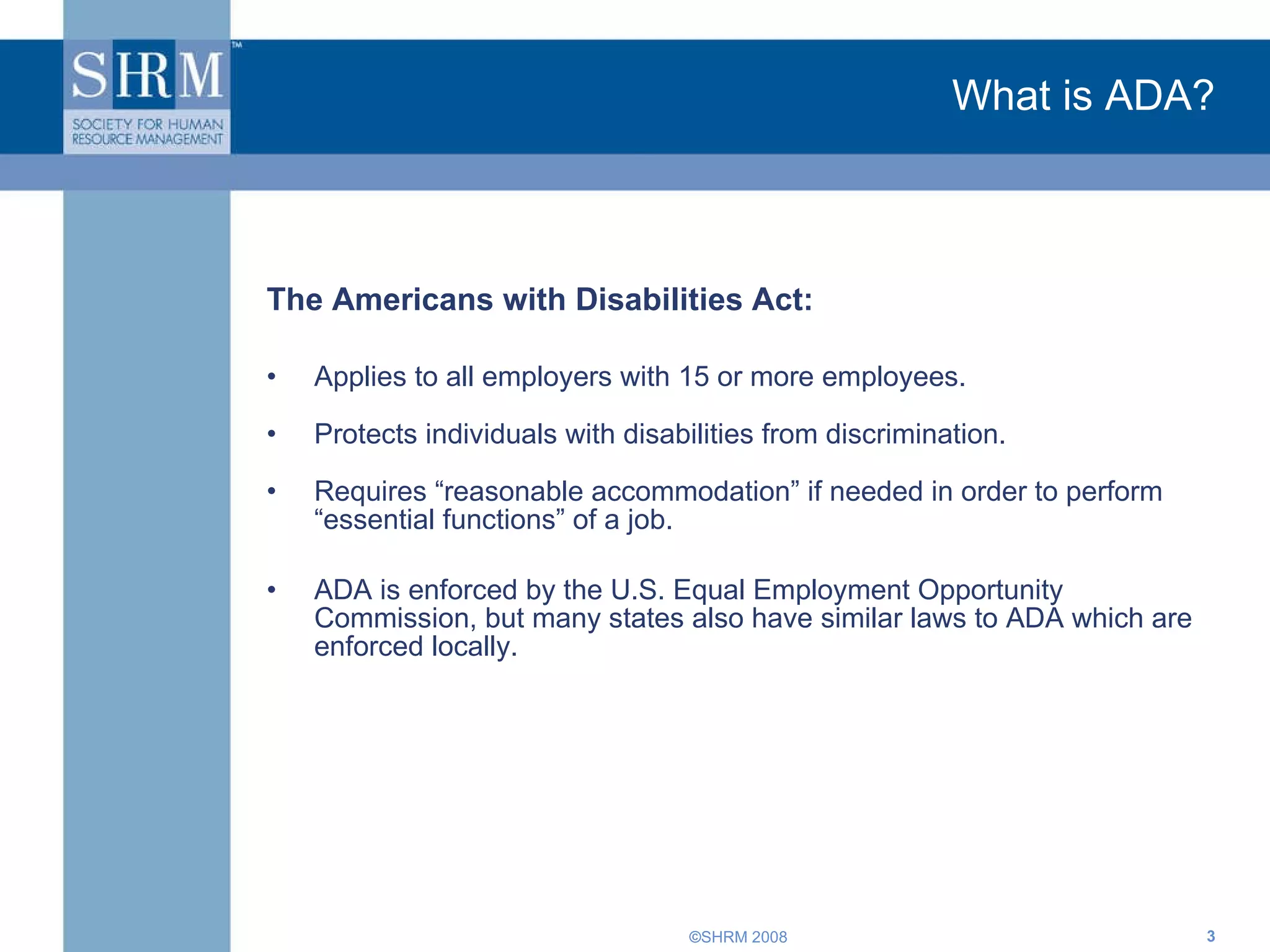 Ada training for supervisors final | PPT