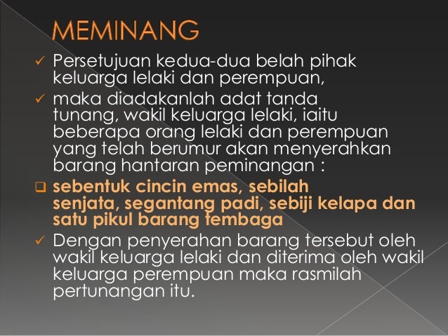 Adat Resam Iban Melanau Bidayuh