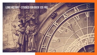 LONG HISTory - Studied for over 125 yrs
 