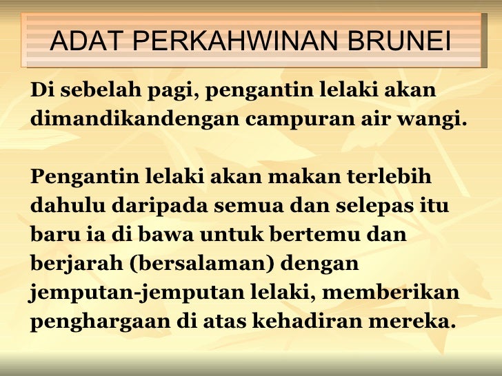 Adat Perkahwinan