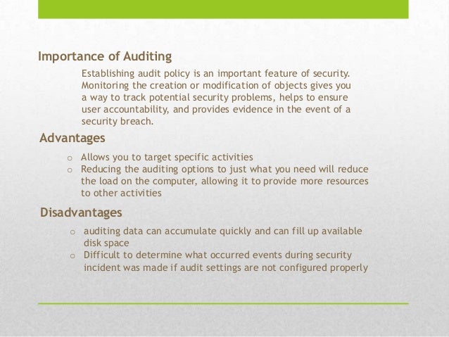 importance of auditing Not only is regular auditing important to a business, but ethical and transparent auditing is the foundation upon which a business builds trust on. importance of auditing Not only is regular auditing important to a business, but ethical and transparent auditing is the foundation upon which a business builds trust on.