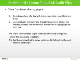 ManageEngine ADAudit Plus - Active Directory audit software. | PPTX