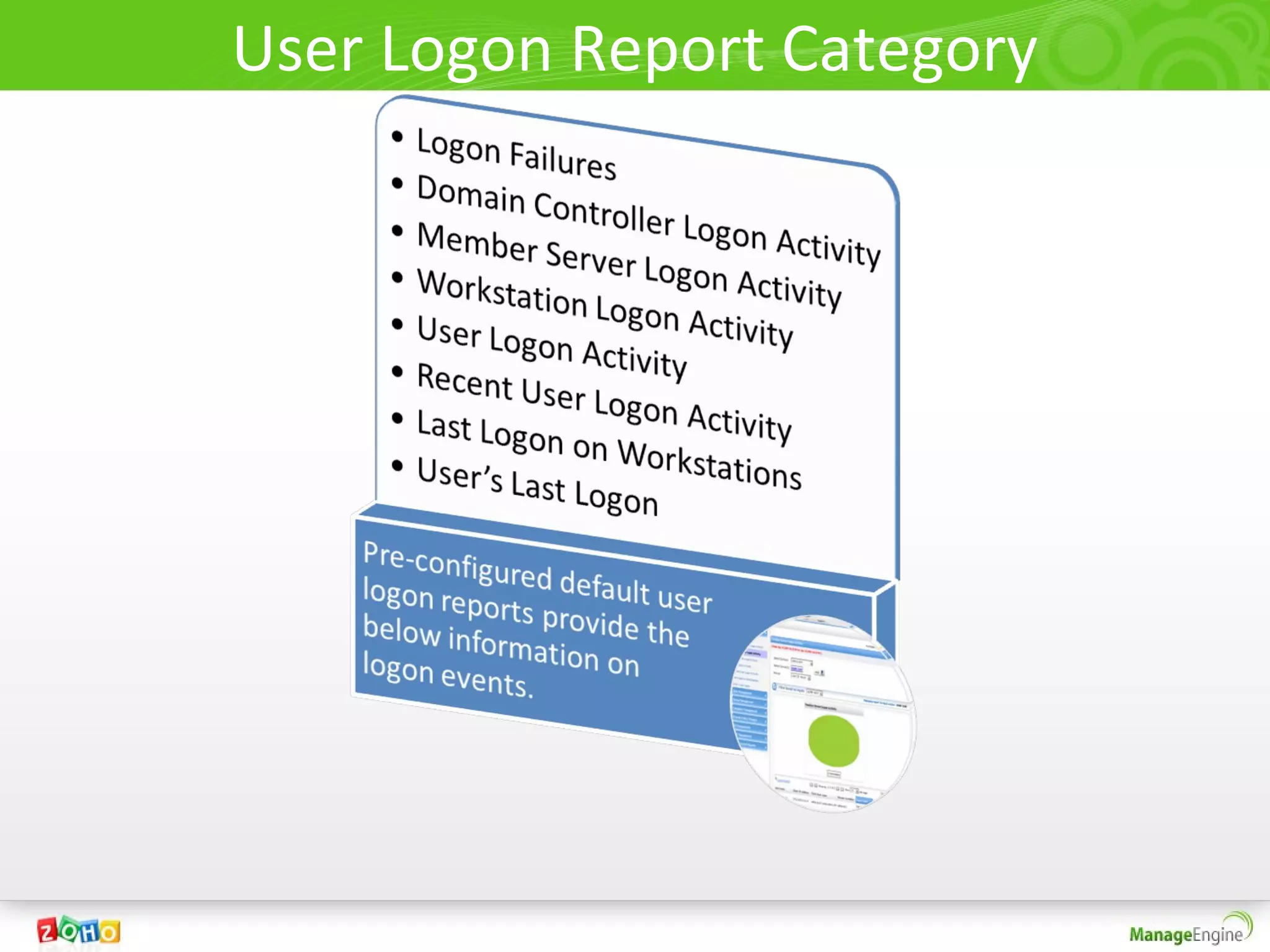 User Logon Report Category
 