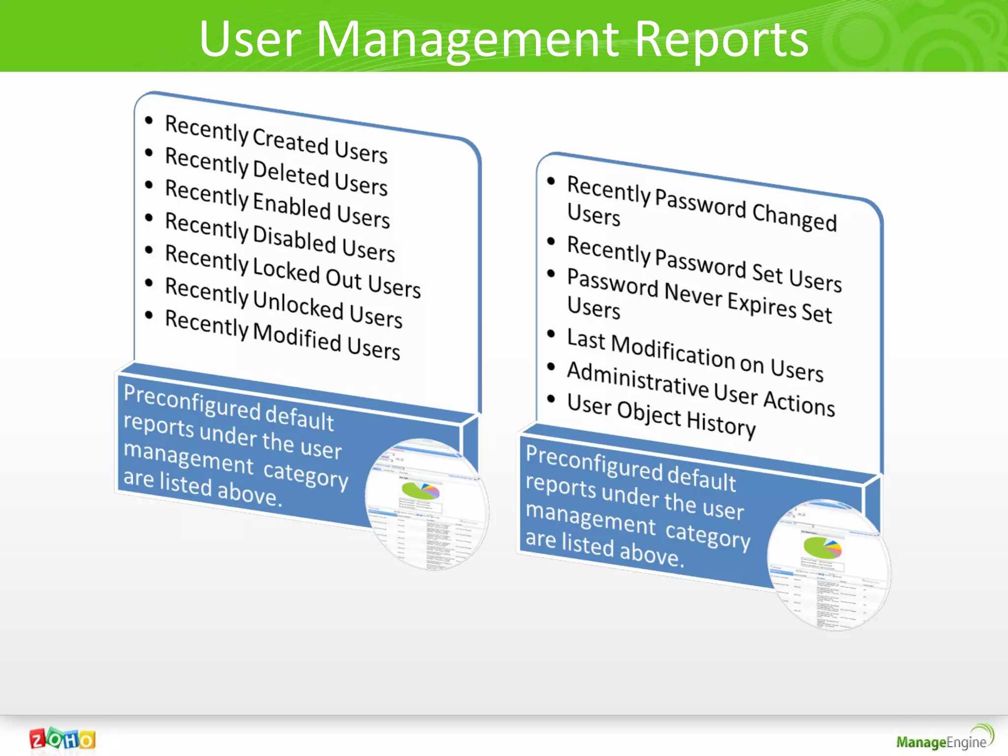 User Management Reports
 
