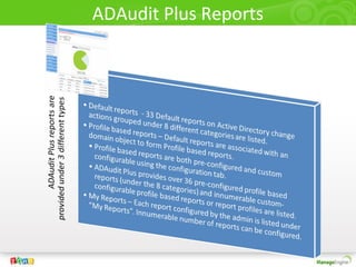 Adaudit Script AD Audit Plus a Detailed Walkthrough | PPT