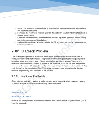 ADA Unit — 3 Dynamic Programming and Its Applications.pdf | Programming ...