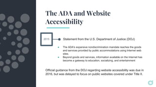 ADA Compliance and Website Accessibility | PDF
