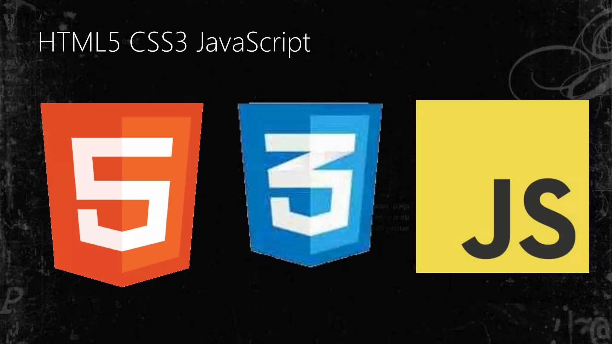 HTML5 CSS3 JavaScript
 