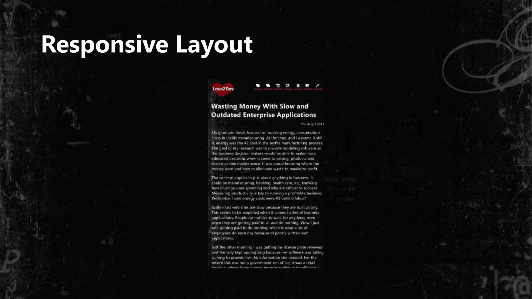 Responsive Layout
 