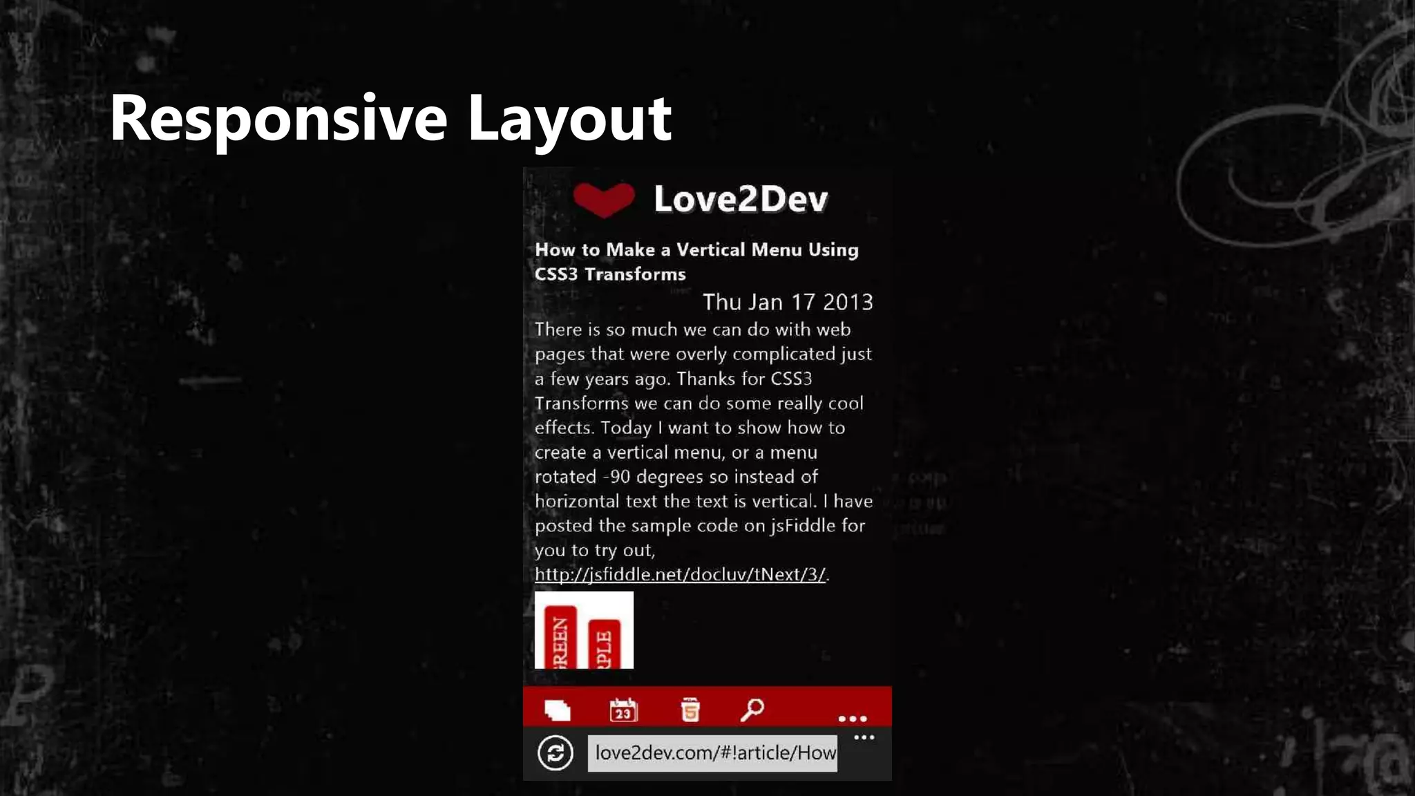 Responsive Layout
 