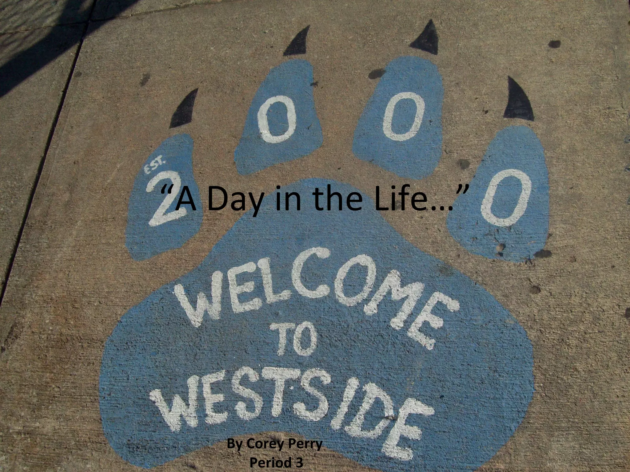 “ A Day in the Life…” By Corey Perry Period 3