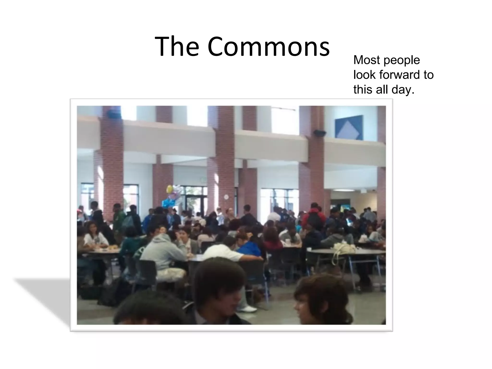 The Commons Most people look forward to this all day.