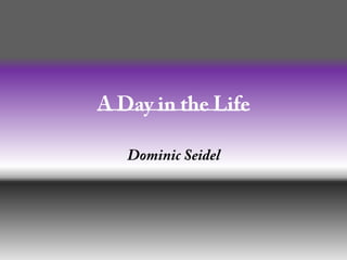 A Day in the Life Dominic Seidel  