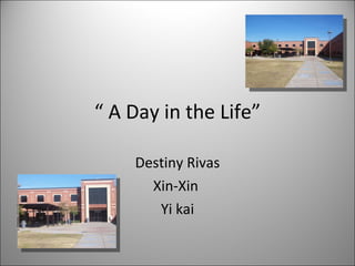 “  A Day in the Life” Destiny Rivas Xin-Xin  Yi kai 