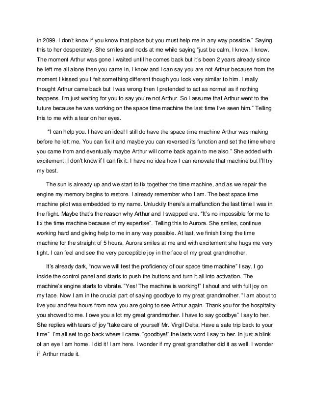 time travel story essay