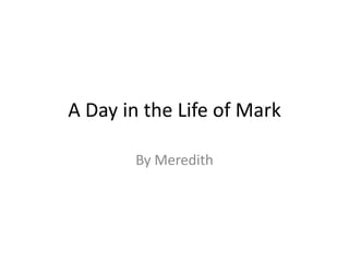 A Day in the Life of Mark By Meredith 