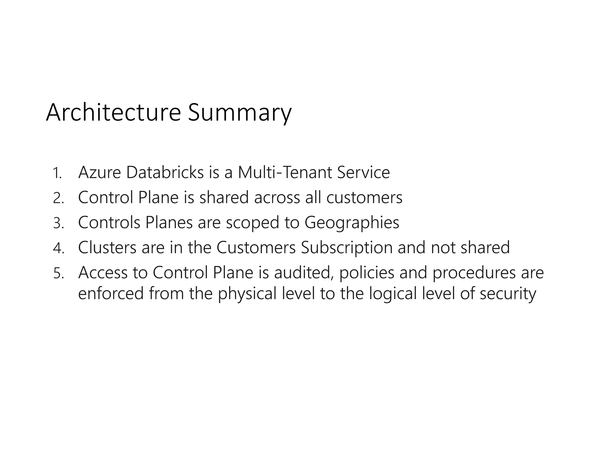 Architecture Summary
 