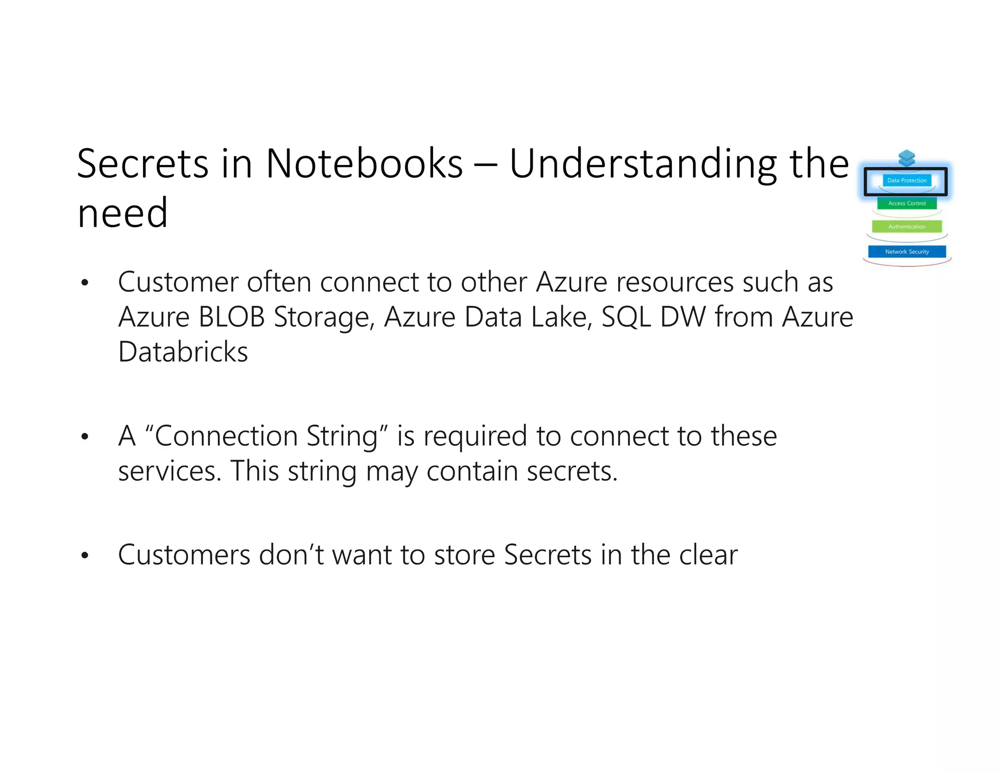 Secrets in Notebooks – Understanding the
need
 