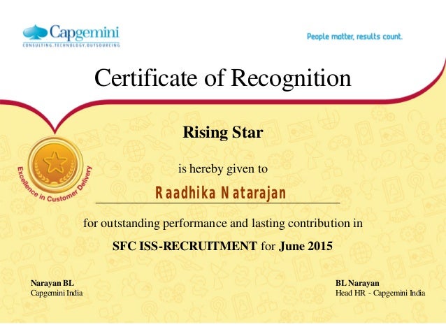 Star Performer Certificate Templates