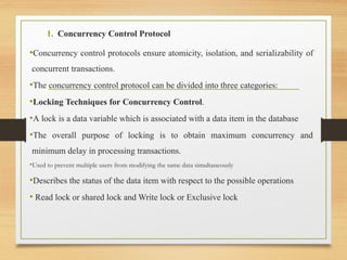 Comprehensive Overview of Concurrency Control Techniques in Database ...