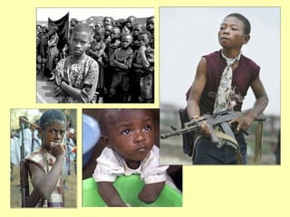 The RUF forced young children to fight and to carry out most of the atrocities--often against other children The child soldiers given tea, coffee and stimulant drugs. 