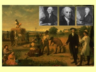 In the U.S. the “founding fathers” were slave masters,  owners of African people and instigators of the genocide against the Indigenous people. This is the “founding values” of America. This slide shows an idealized, falsified serene picture of the treatment by George Washington of enslaved Africans who was known for his brutality. Washington “owned” more than 300 African people, giving them meager daily rations of  a few ounces of grain and fish by-products. 
